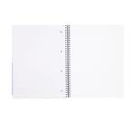 Duo Book cahier reliure intégrale A4+ 80 pages petits carreaux + 80 pages lignées détachables perforé 4 trous Rouge/Bleu - Bleu/rouge