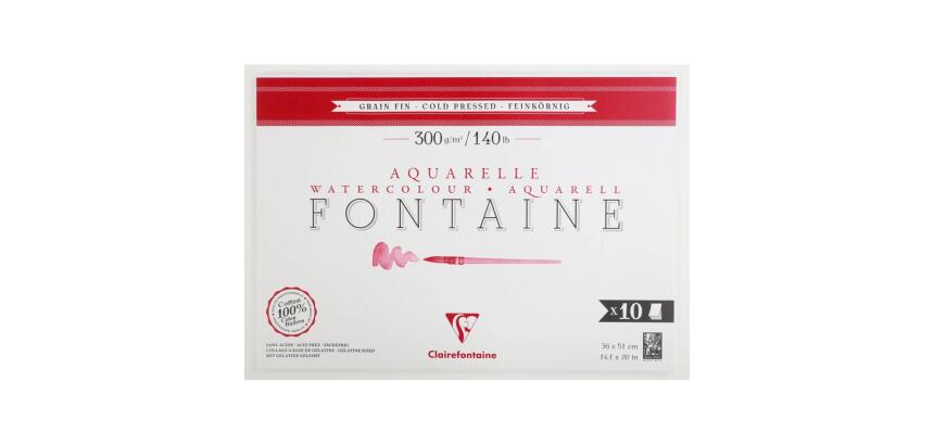 Fontaine bloc collé 1 côté 10F 36x51cm 300g grain fin