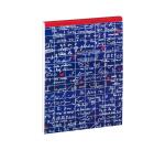 Le Mur des Je t'aime, Bloc entoilé entête A5 14,8x21 cm, 70 feuillets, ligné