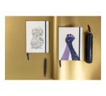 Adolie, Carnet brochure souple A5 14,8x21 cm, 128 pages, ligné, marquepage, fermeture à élastique, ass.