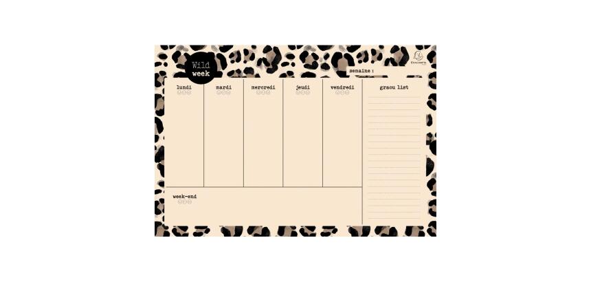 Hebdo Planner Donker Gebrul 26,5 x 18 cm - Beeld