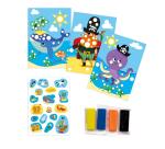 Boîte créative, Pâte à modeler et gommettes, Pirates - Bleu