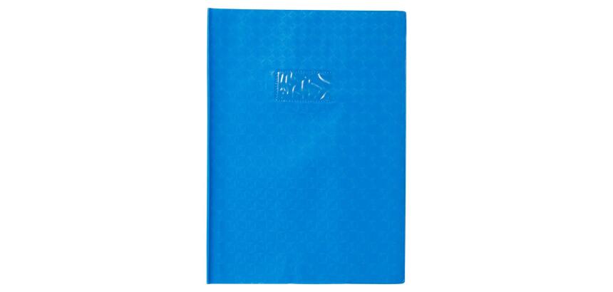Protège-cahiers grain losange PVC 18/100ème avec porte-étiquette A4