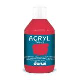 Darwi Flacon de 250 ml de Peinture Acrylique Universelle Brillante - Carmin