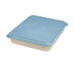 Boîte repas réutilisable, bio sourcée avec couvercle - Beige