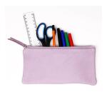 CUIR TEINTÉ Trousse plate 22x11 cm Lilas