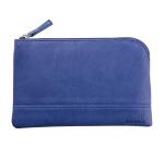 Rhodiarama pochette zippée en simili cuir - taille S (11x17 cm) - Saphir