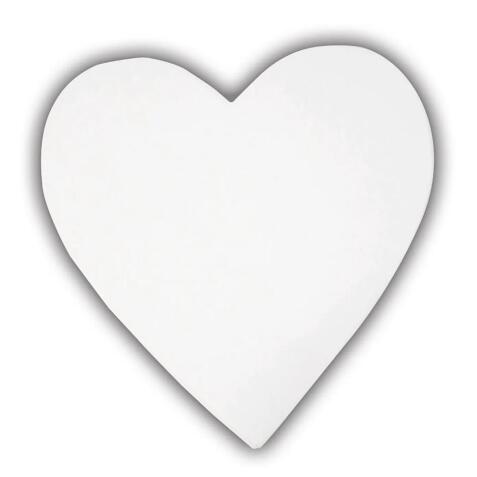 Coeur plein 20,5cm - Blanc