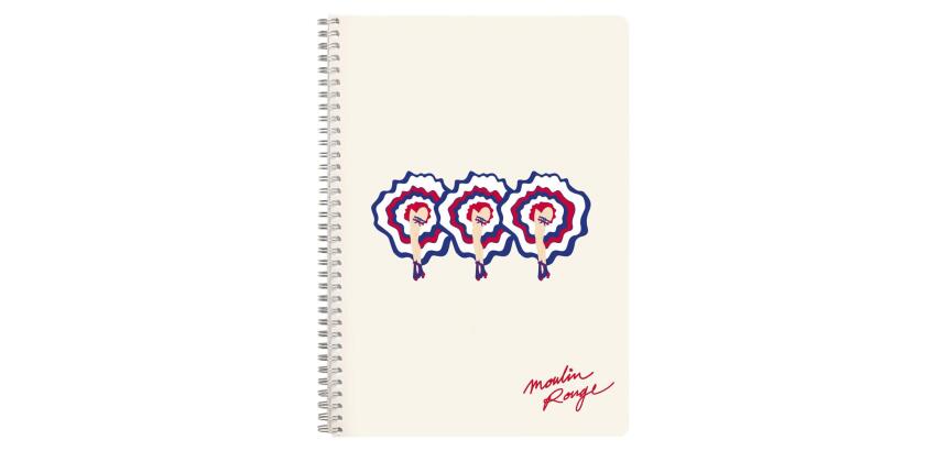 Moulin Rouge, Cahier reliure intégrale A4 21x29,7 cm, 148 pages, ligné et marge, ass.
