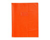 Protège-cahiers grain cuir PVC 22/100ème 24x32 cm - Orange