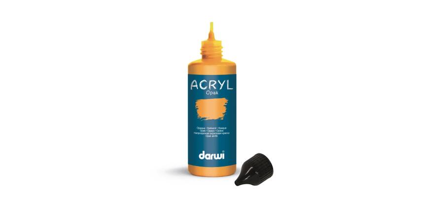 Darwi Flacon de 80 ml de Peinture Acrylique Universelle Opaque - Ocre