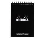 Bloc reliure intégrale Rhodia Classic 10,5x14,8 cm 80 feuillets dot microperforé 80g - Noir