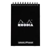 Bloc reliure intégrale Rhodia Classic 10,5x14,8 cm 80 feuillets dot microperforé 80g - Noir
