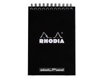 Bloc reliure intégrale Rhodia Classic 10,5x14,8 cm 80 feuillets dot microperforé 80g - Noir