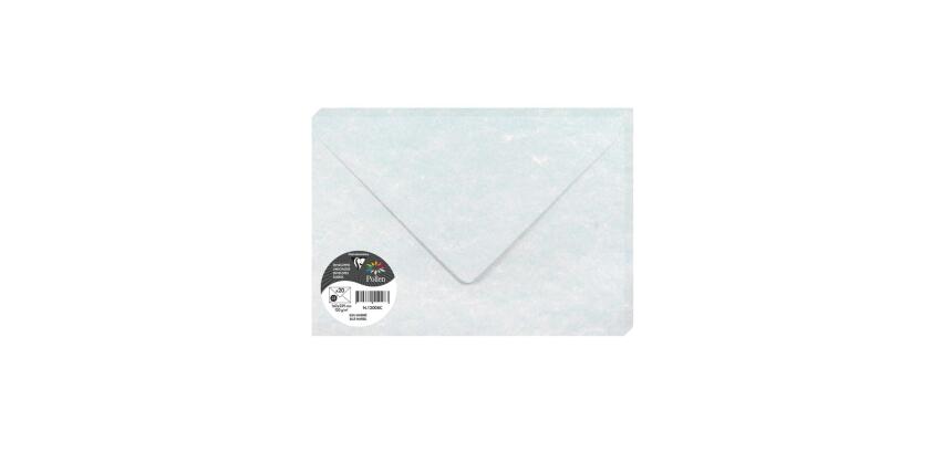 PAPIERS MARBRÉS, Paquet de 20 enveloppes Pollen 162x229mm 120g/m2 - Bleu marbré