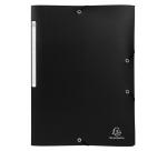 Carpetas con gomas 3 solapas Polipropileno Opak Polipropileno opaco - Negro