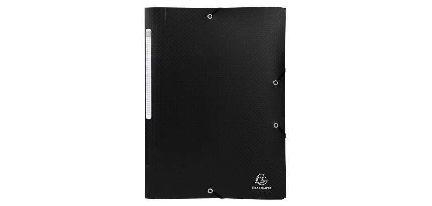 Carpetas con gomas 3 solapas Polipropileno Opak Polipropileno opaco - Negro