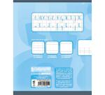 Cahier Travaux Pratiques Écriture piqué 8000 CARTE 17x22 cm 32 pages double ligne 3 mm + interligne verticale/uni 90 g - Bleu