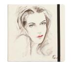 Fontaine Aquarelle carnet cousu 24F 21x21cm 300g grain satiné (cartes postales) - Blanc