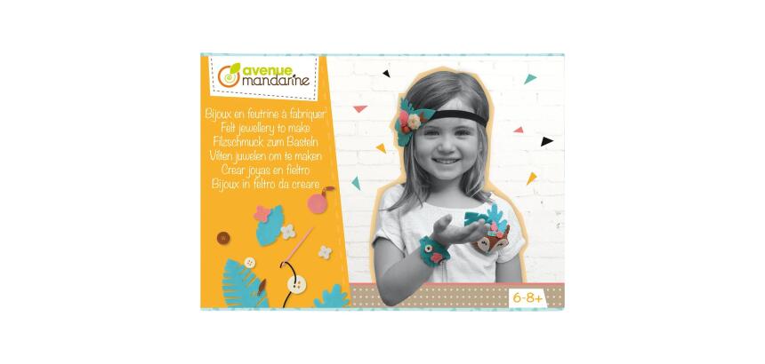 *Boîte créa, Bijoux feutrine à fabriquer - Jaune