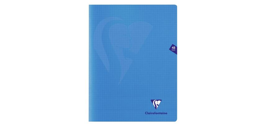 Cahier piqué Mimesys 24x32cm 48 pages petits carreaux couverture polypropylène