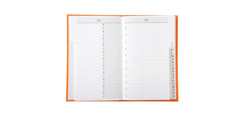 Répertoires 220X170 192 pages Bradel lignées - Couleurs assorties