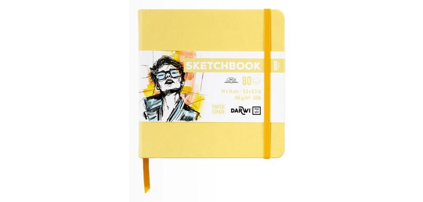 DFY Sketchbook 14x14 80F 140g - Jaune pâle