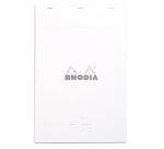 Meeting Pad - bloc agrafé Rhodia N°19 A4+ 80 feuillets pré-imprimés détachables 80g - Blanc