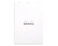 Meeting Pad - bloc agrafé Rhodia N°19 A4+ 80 feuillets pré-imprimés détachables 80g - Blanc