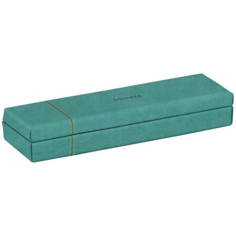Rhodiarama plumier simili cuir italien 21x5,5x3 cm - Eau