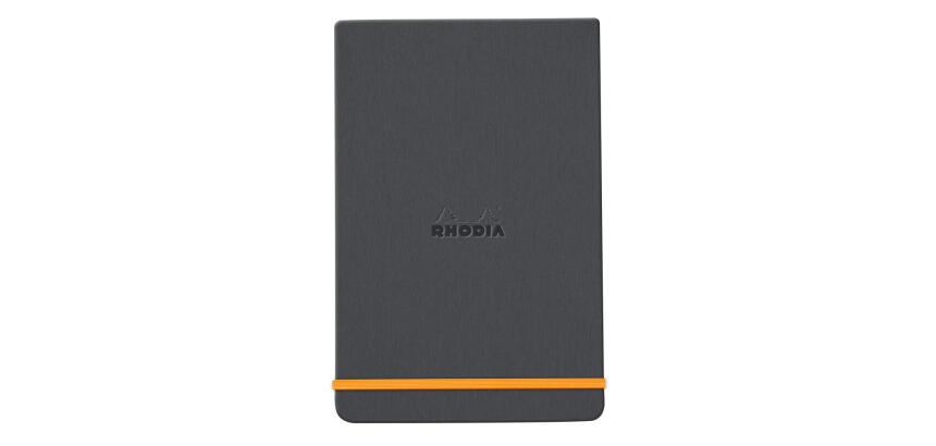 Rhodia Hardcover Webnotepad - 9 x 14 cm ? Lined - Titanium