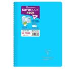Cahier reliure intégrale enveloppante Koverbook Neon A4 160 pages ligné couverture polypropylène opaque - Assortis