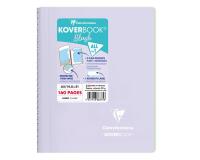 Cahier reliure intégrale enveloppante Koverbook Blush A5 160 pages ligné couverture polypropylène opaque bicolore - Lilas/Vert tilleul