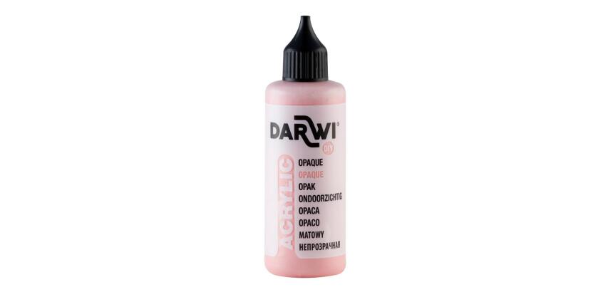 Darwi Flacon de 80 ml de Peinture Acrylique Universelle Opaque - Rose bonbon
