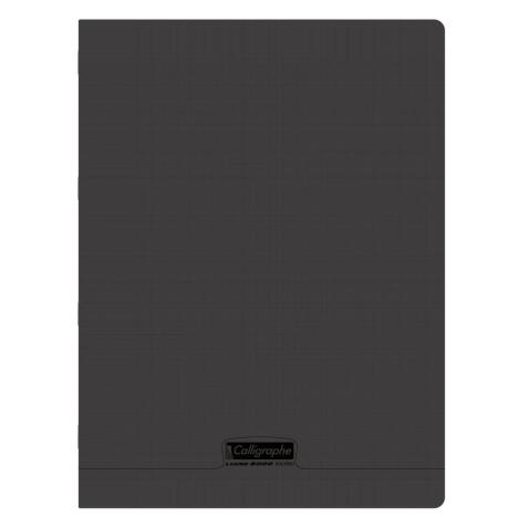 Cahier piqué 8000 POLYPRO 24x32 cm 192 pages grands carreaux 90 g - Noir