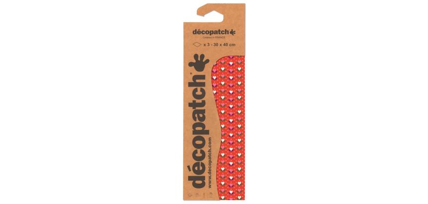 Pochette 3 Feuilles Identiques Ref 814 - Rouge
