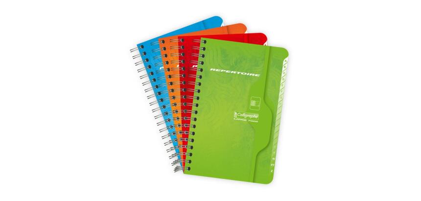 Répertoire reliure intégrale 7000 11x17 cm 180 pages petits carreaux 70 g - Assortis