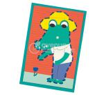 Boîte créative, Cartes à lacer, Famille Croco - Multicolore