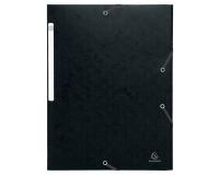 Chemise 3 rabats à élastiques Maxi Capacity carte lustrée 600g/m2 Scotten ®- A4 - Noir