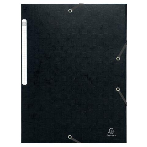Carpeta Exacompta 3 solapas con gomas cartulina lustrada 600grs Scotten Nature Future - A4 - Negro