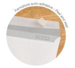 Paquet de 50 Enveloppes Blanches DL-110x220mm - Auto-Adhésives - 80g/m2 - Fenêtre Papier Cristal 45x100 (position 20/20) - Blanc