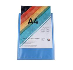 Portalistino personalizzabile Kreacover Chromaline polipropilene flessibile, 40 buste liscio - A4 - Colori assortiti