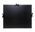 Carton à dessin kraft noir vernis avec ruban 32x45 cm - Pour format A3 - Noir