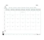 Calendrier Bloc mensuel EasyCal avec feuillets détachables 18 x 24 cm sans support 2026