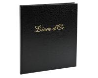 Gästebuch 140 Seiten goldener Schnitt 21 x 19 cm Balacron - schwarz