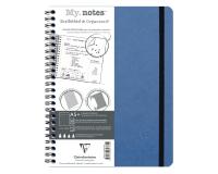 My.Notes Age Bag carnet reliure intégrale à marges détachables A5+ 120 pages détachables DOT + cadre en-tête - Bleu