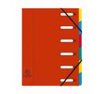 Trieur HARMONIKA® à fenêtres avec élastiques véritable carte lustrée 6 compartiments