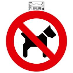 Adhesive vinyl pictogram No dogs allowed 10 cm - Red