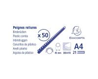 Doos van 50 plastic spiraal inbindruggen 45 mm - A4 - Zwart