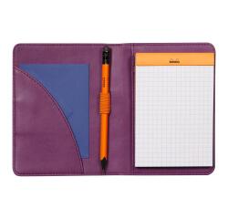 Rhodiarama livret porte-bloc N°12 pour bloc ou carnet format B7 - Violet